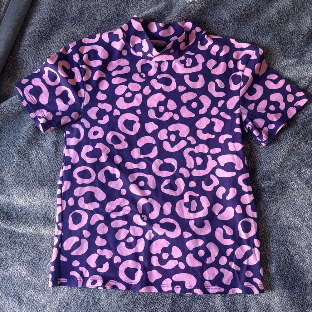 Nooworks cheetah print mock neck - XS